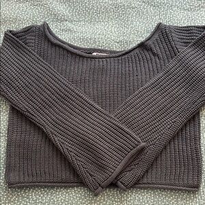 Women's Navy Gray-ish Knit Sweater